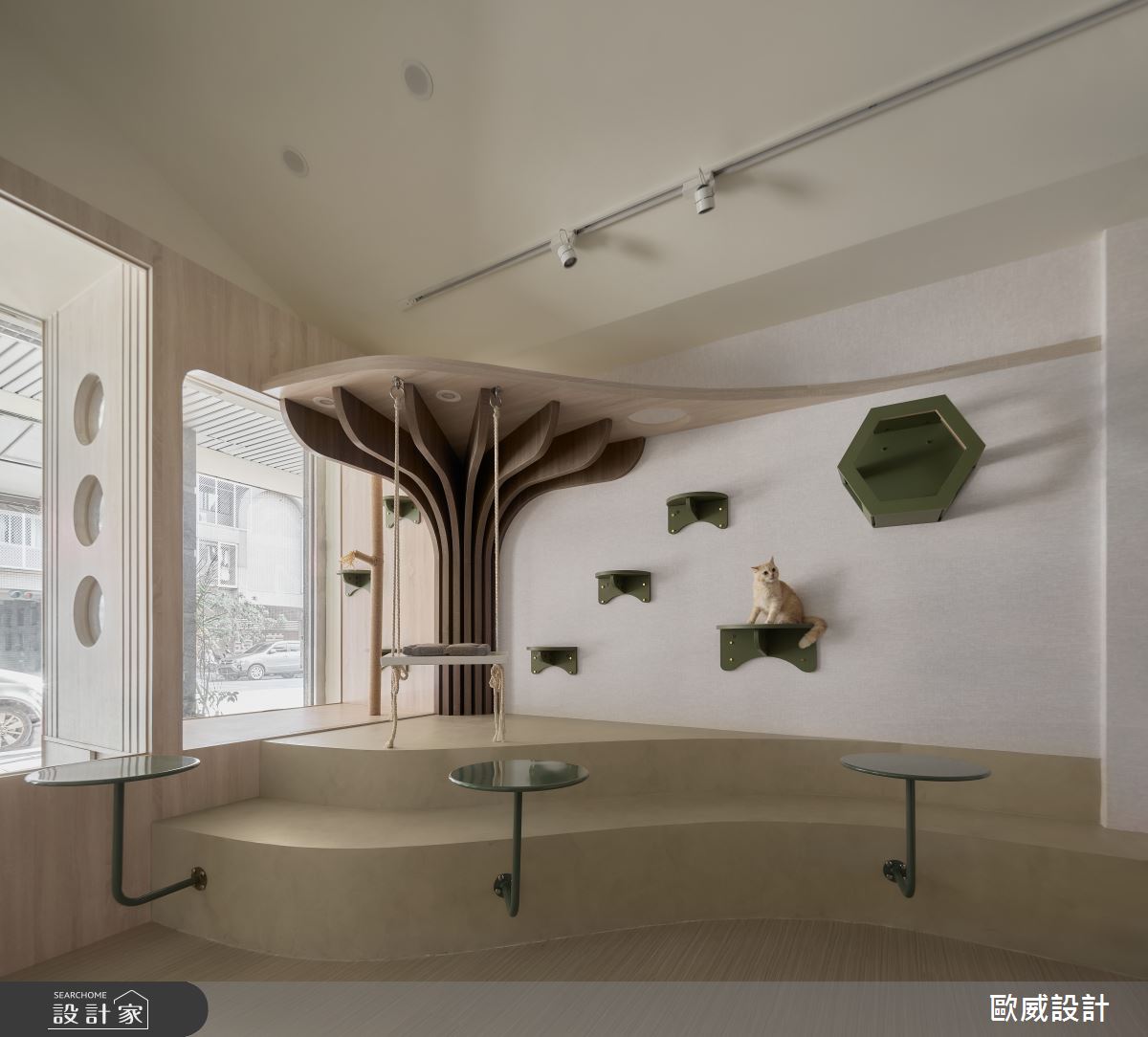 30坪老屋(16~30年)＿簡約風商業空間案例圖片＿歐威室內設計有限公司＿歐威_繆思貓旅之8