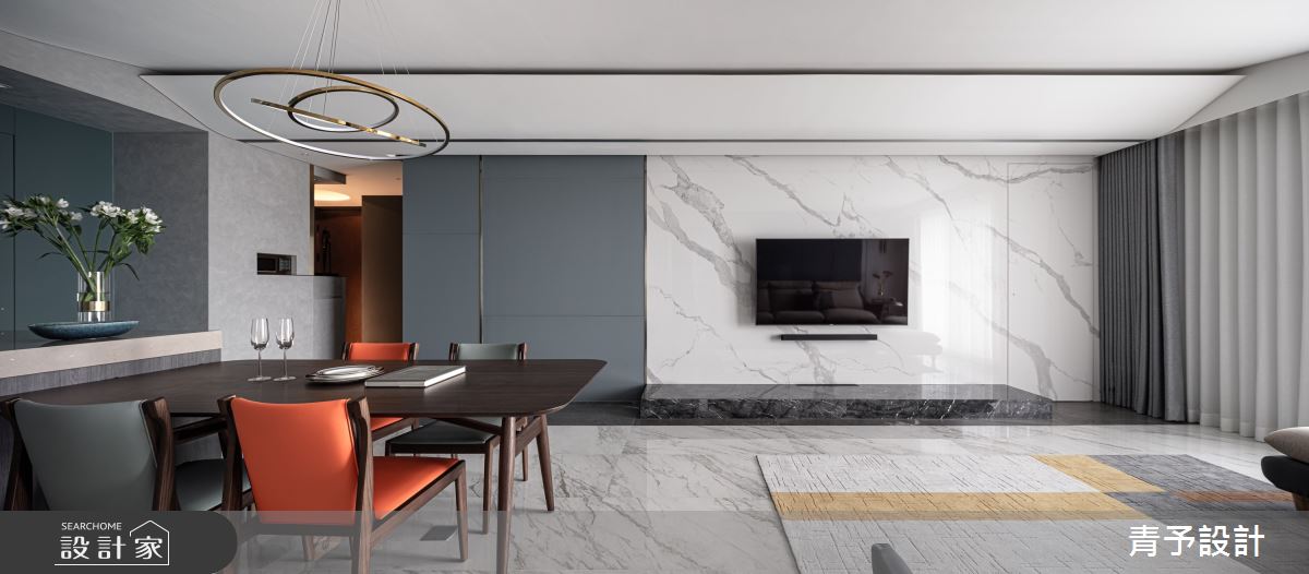 38坪新成屋(5年以下)＿現代風客廳餐廳案例圖片＿青予設計＿青予_04之5