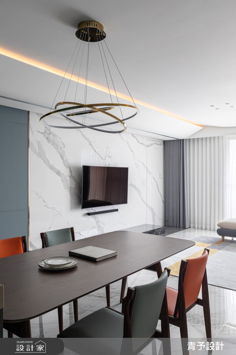 38坪新成屋(5年以下)＿現代風客廳餐廳案例圖片＿青予設計＿青予_04之10