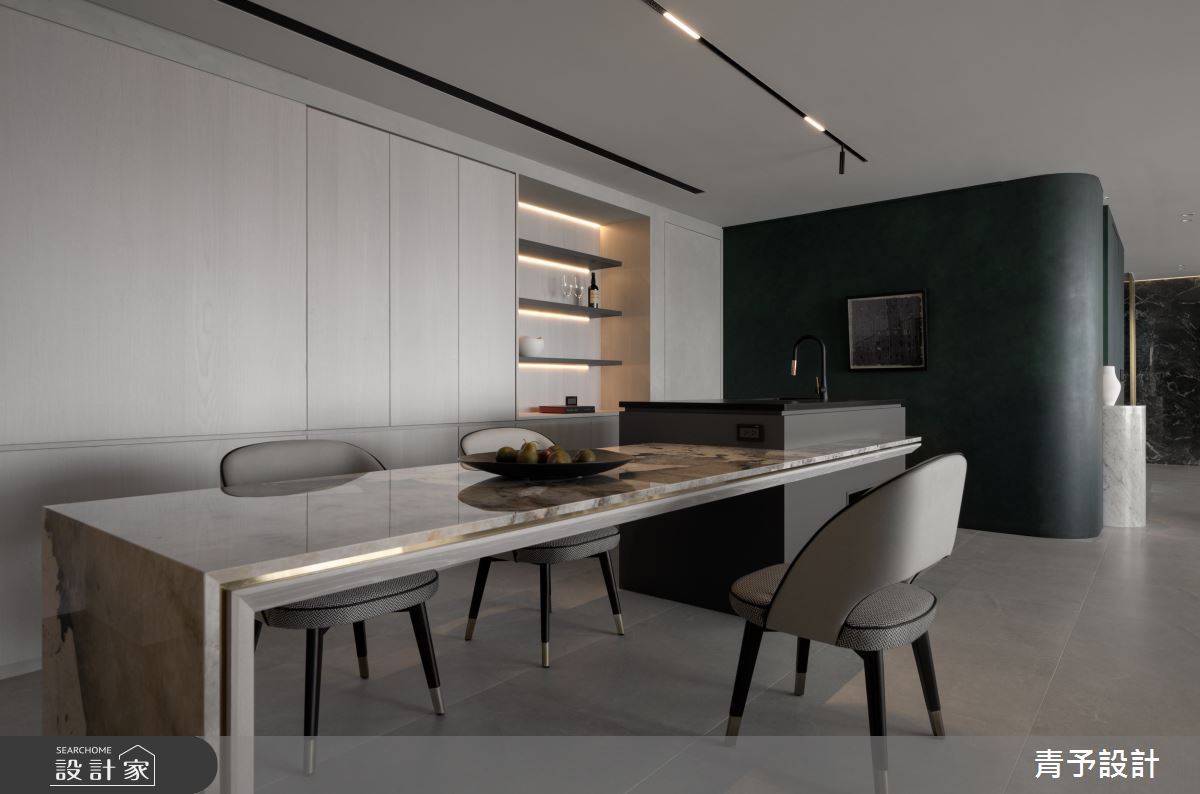 81坪中古屋(5~15年)＿現代風餐廳中島案例圖片＿青予設計＿青予_06之13