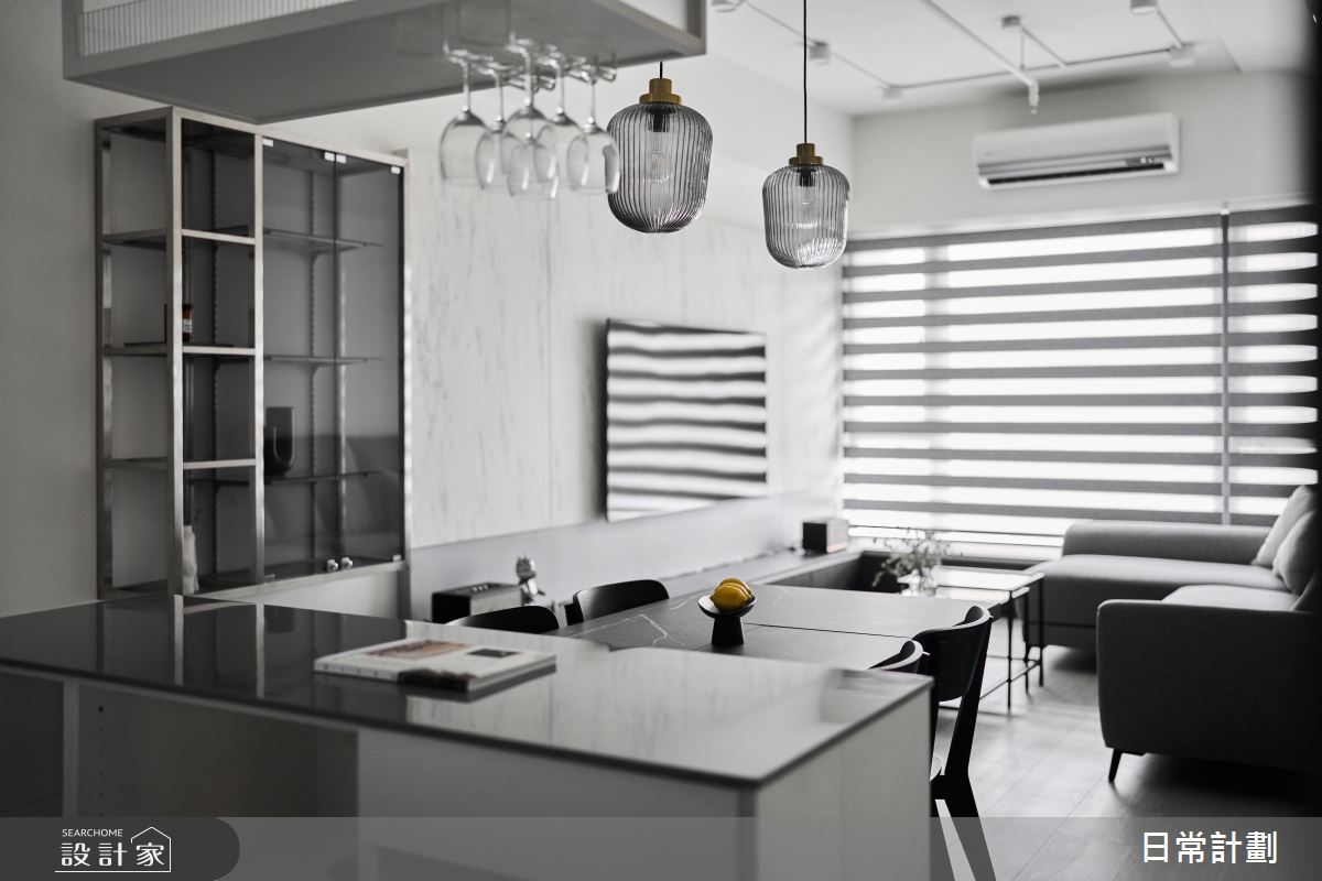 26坪新成屋(5年以下)＿簡約風客廳餐廳吧檯中島案例圖片＿日常計劃空間設計有限公司＿日常計劃_06.新北26坪簡約風之7