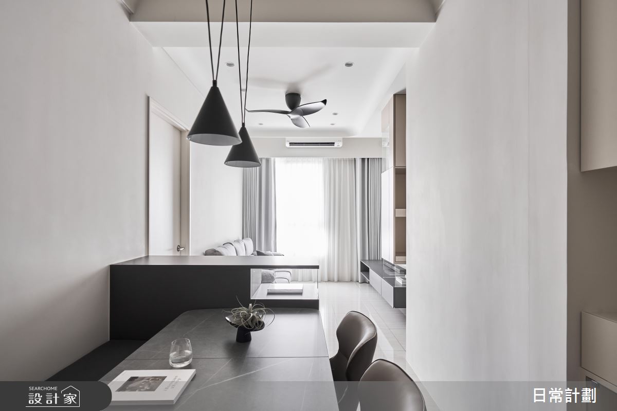 16坪新成屋(5年以下)＿混搭風客廳餐廳案例圖片＿日常計劃空間設計有限公司＿日常計劃_08.新北16坪混搭風之1