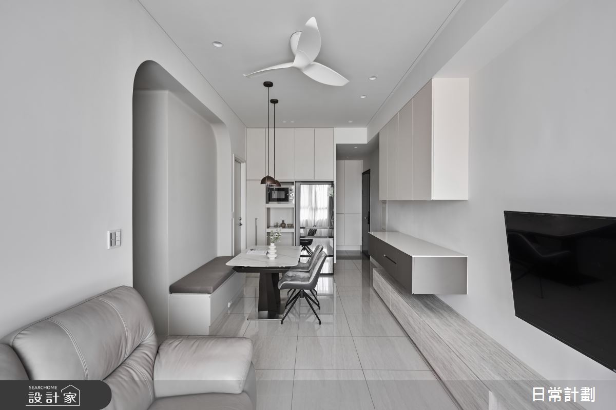 18坪新成屋(5年以下)＿現代風玄關客廳餐廳案例圖片＿日常計劃空間設計有限公司＿日常計劃_10.新北18坪現代簡約風之5
