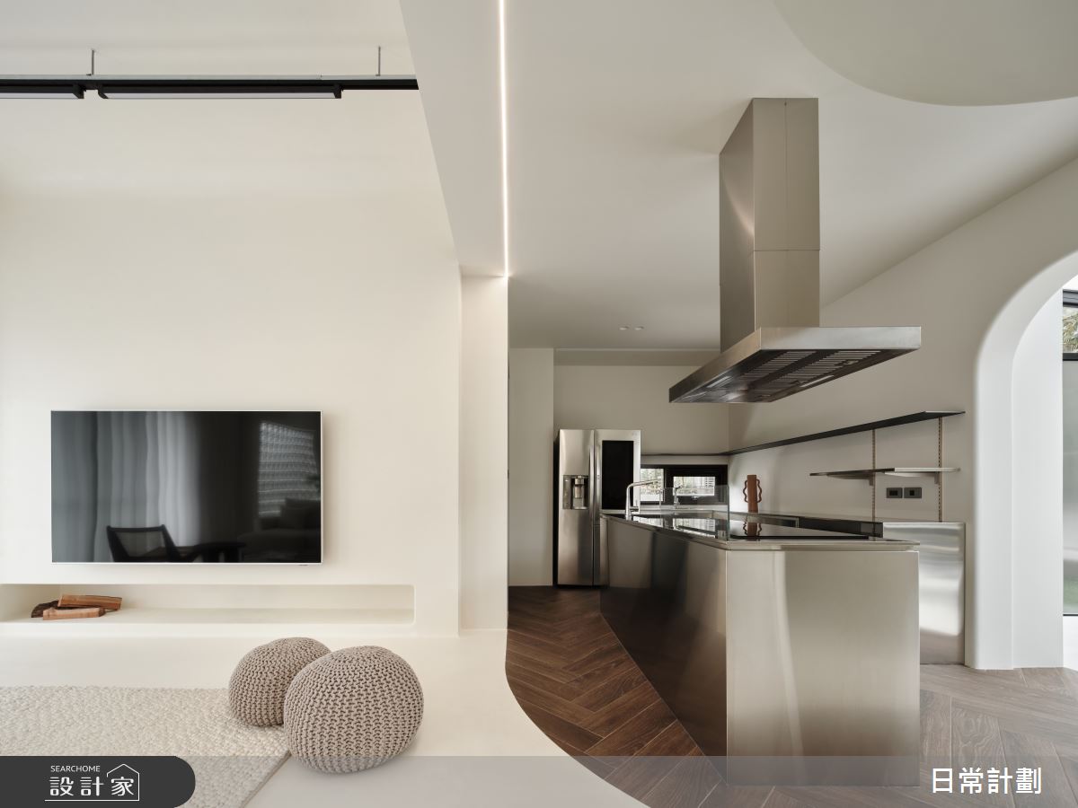 90坪老屋(16~30年)＿混搭風客廳廚房中島案例圖片＿日常計劃空間設計有限公司＿日常計劃_13.新北90坪混搭風之6
