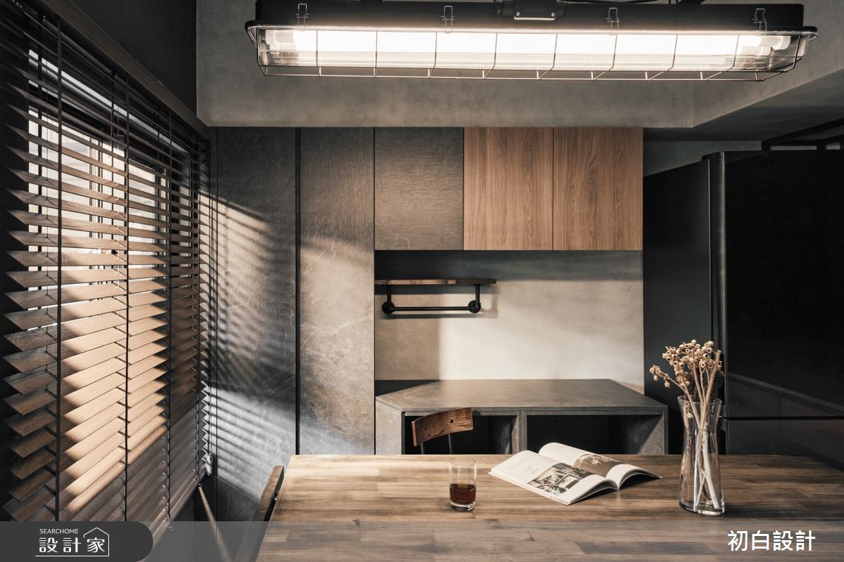10坪新成屋(5年以下)＿工業風餐廳中島案例圖片＿初白設計有限公司＿初白_脈墨之境之7