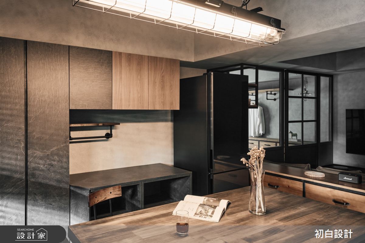 10坪新成屋(5年以下)＿工業風餐廳中島案例圖片＿初白設計有限公司＿初白_脈墨之境之9