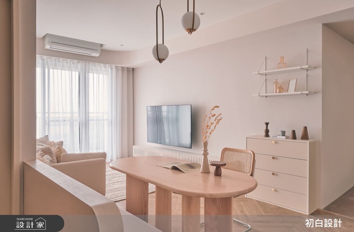18坪新成屋(5年以下)＿現代風客廳餐廳案例圖片＿初白設計有限公司＿初白_知芙之境之8