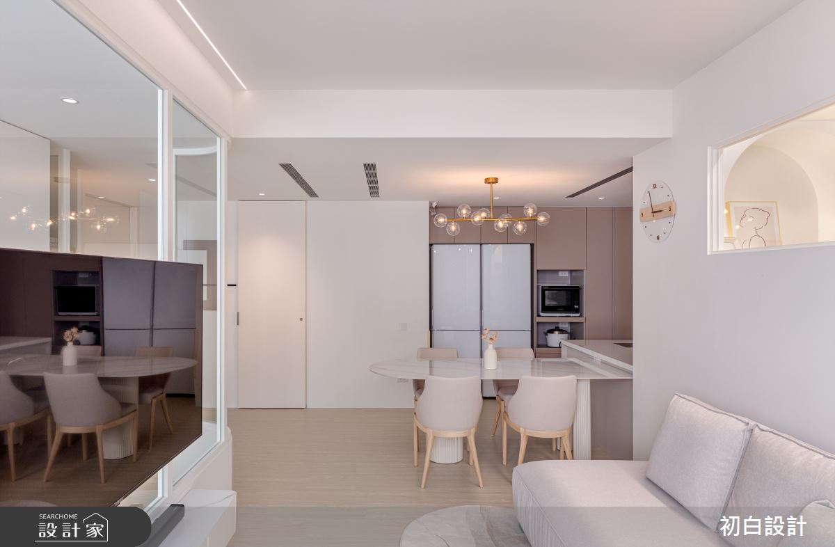 22坪老屋(31~40年)＿現代風客廳餐廳中島案例圖片＿初白設計有限公司＿初白_日光珠寶盒之7