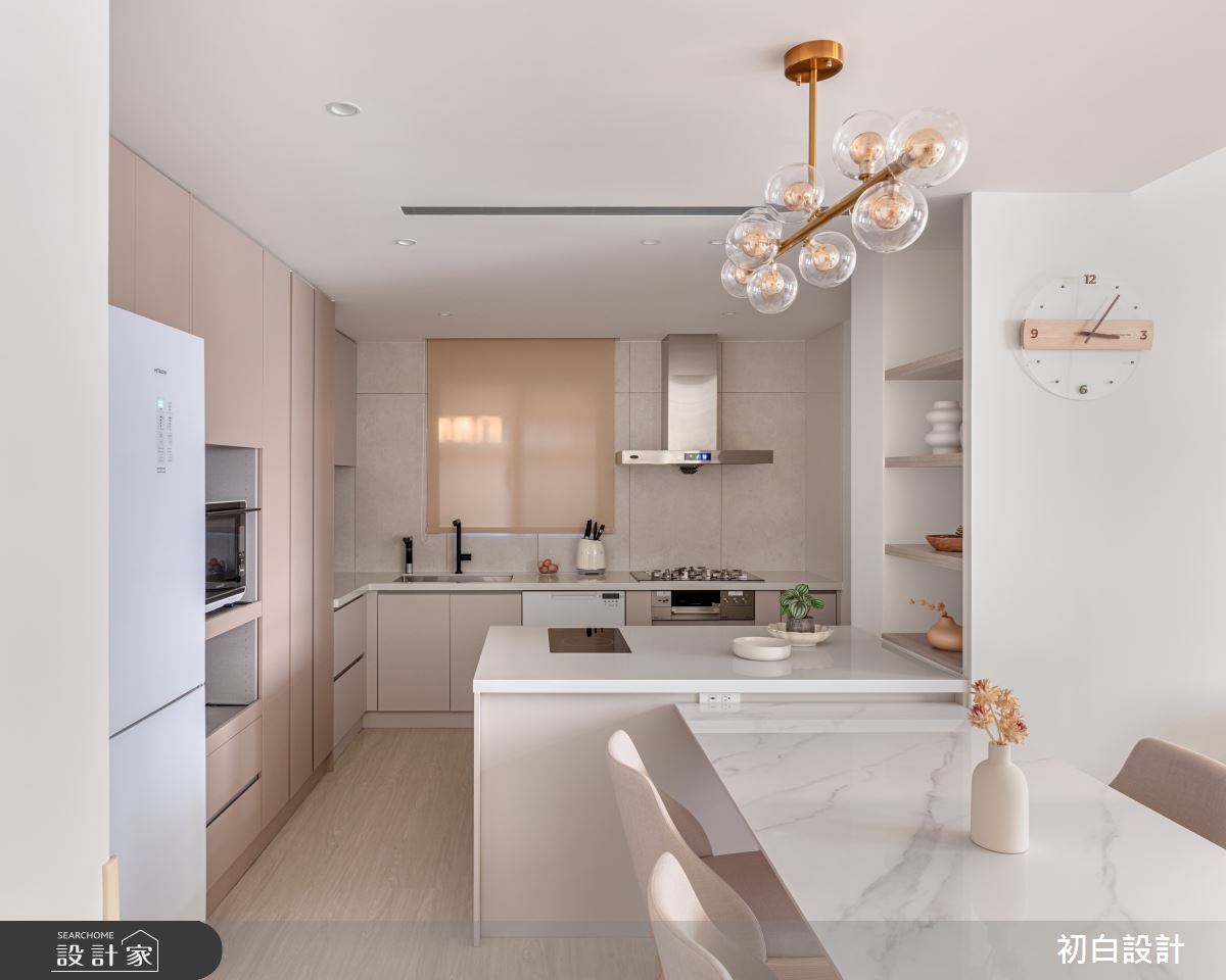 22坪老屋(31~40年)＿現代風餐廳廚房中島案例圖片＿初白設計有限公司＿初白_日光珠寶盒之10