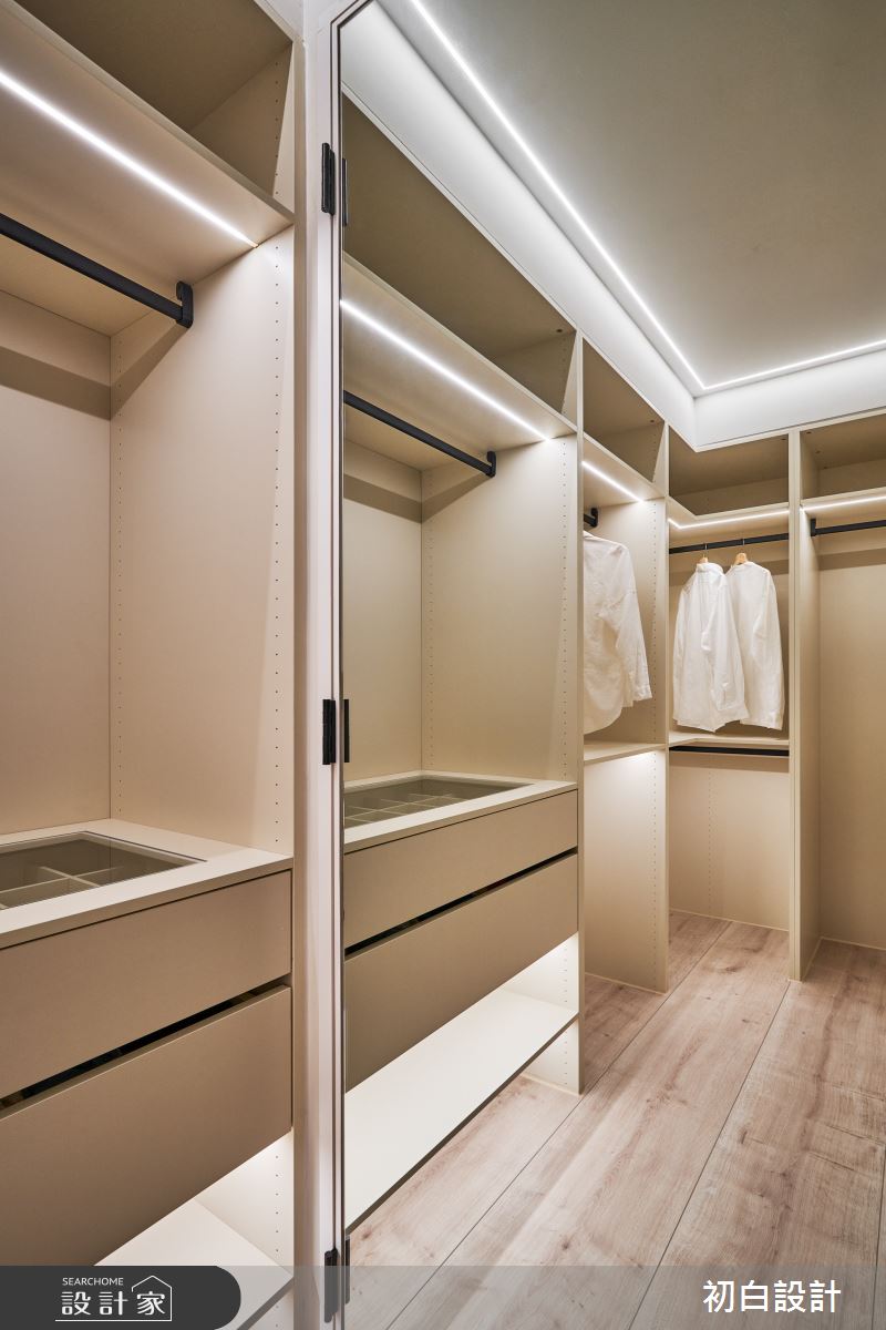 30坪中古屋(5~15年)＿簡約風更衣間案例圖片＿初白設計有限公司＿初白_煦柔之境之15