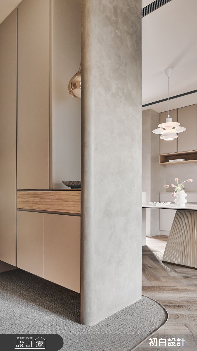 28坪新成屋(5年以下)＿混搭風玄關餐廳案例圖片＿初白設計有限公司＿初白_絮花之境之3