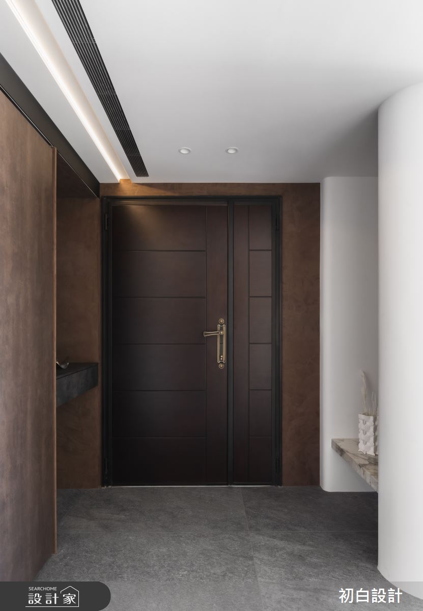 75坪新成屋(5年以下)＿簡約風玄關案例圖片＿初白設計有限公司＿初白_玉白之境之5