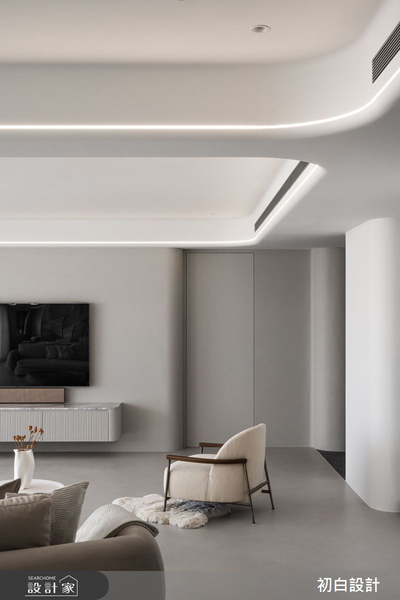 75坪新成屋(5年以下)＿簡約風客廳案例圖片＿初白設計有限公司＿初白_玉白之境之10