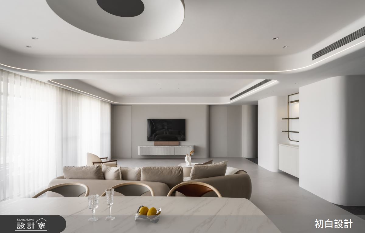 75坪新成屋(5年以下)＿簡約風客廳餐廳案例圖片＿初白設計有限公司＿初白_玉白之境之9
