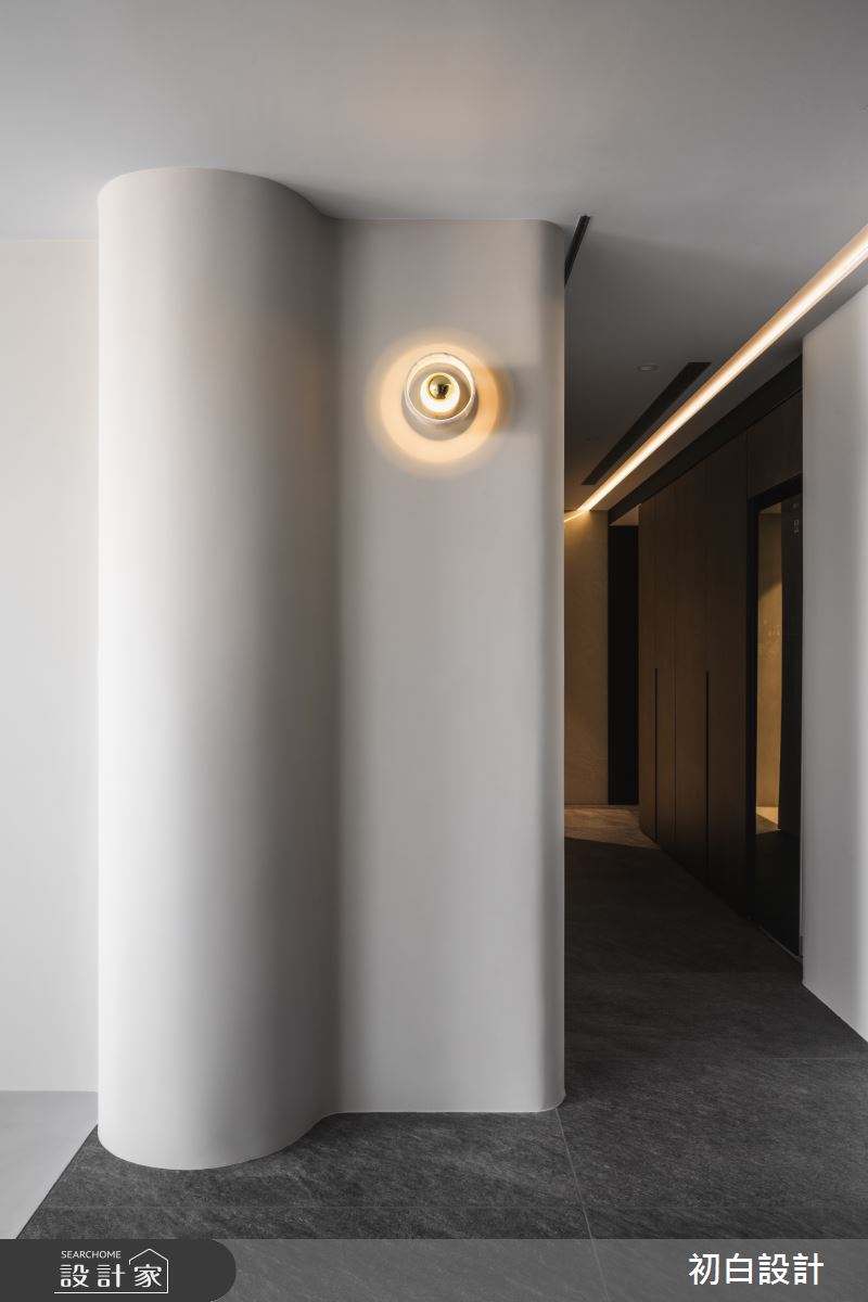 75坪新成屋(5年以下)＿簡約風玄關案例圖片＿初白設計有限公司＿初白_玉白之境之4