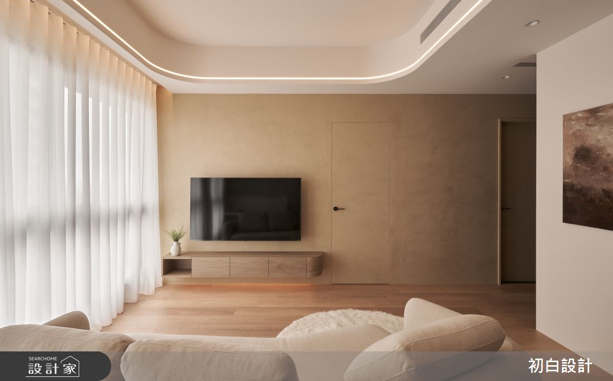 16坪新成屋(5年以下)＿混搭風客廳案例圖片＿初白設計有限公司＿初白_撫麥之境之6