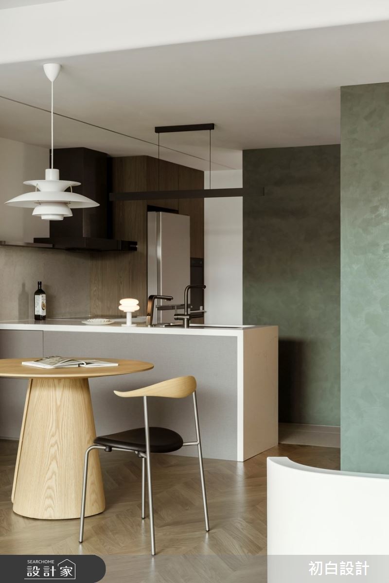 21坪新成屋(5年以下)＿現代風餐廳廚房中島案例圖片＿初白設計有限公司＿初白_諾縵之境之11