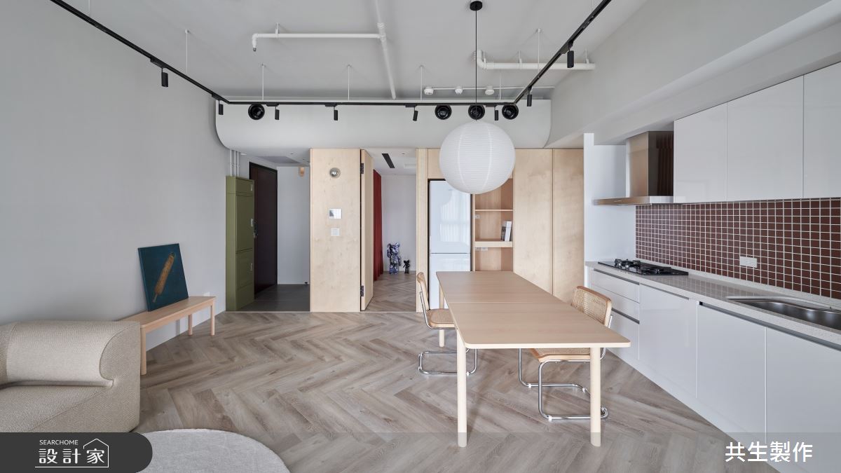 17坪新成屋(5年以下)＿現代風玄關客廳餐廳廚房案例圖片＿共生製作設計有限公司＿共生製作_悠悠若嵐之15