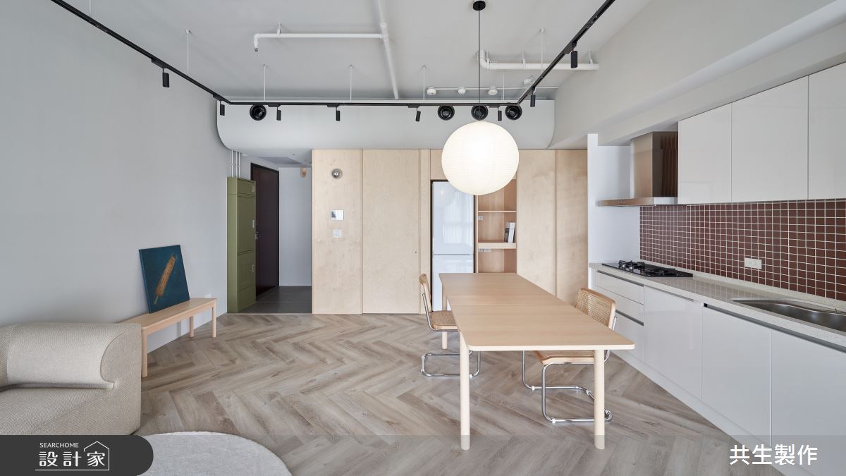 17坪新成屋(5年以下)＿現代風玄關客廳餐廳廚房案例圖片＿共生製作設計有限公司＿共生製作_悠悠若嵐之14
