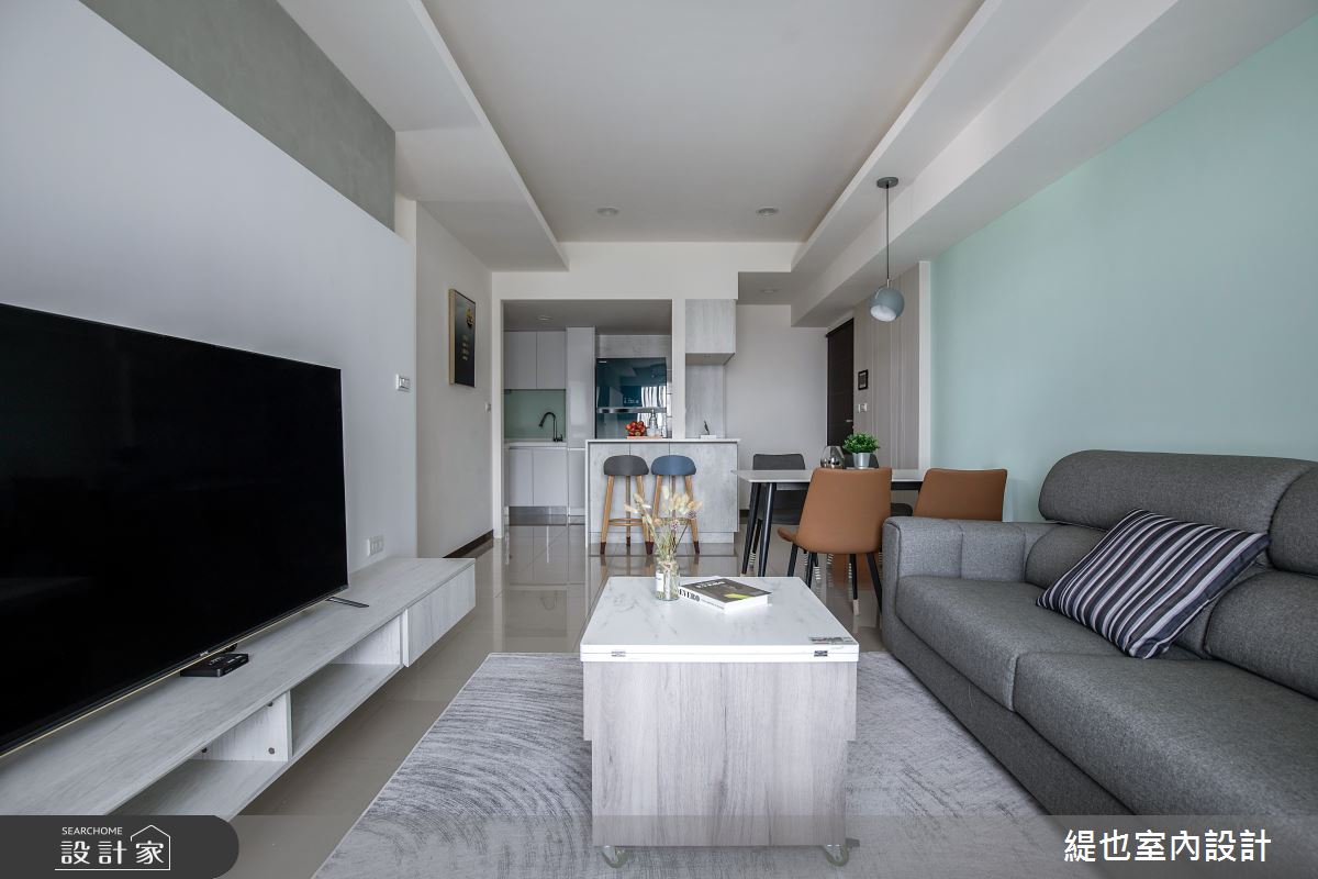 24坪預售屋＿現代風客廳餐廳廚房吧檯中島案例圖片＿緹也室內設計＿緹也_興時代之9
