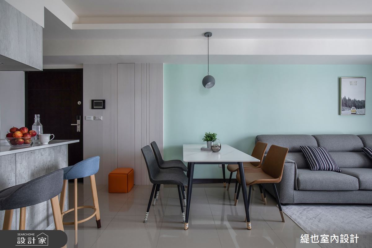 24坪預售屋＿現代風客廳餐廳吧檯中島案例圖片＿緹也室內設計＿緹也_興時代之11