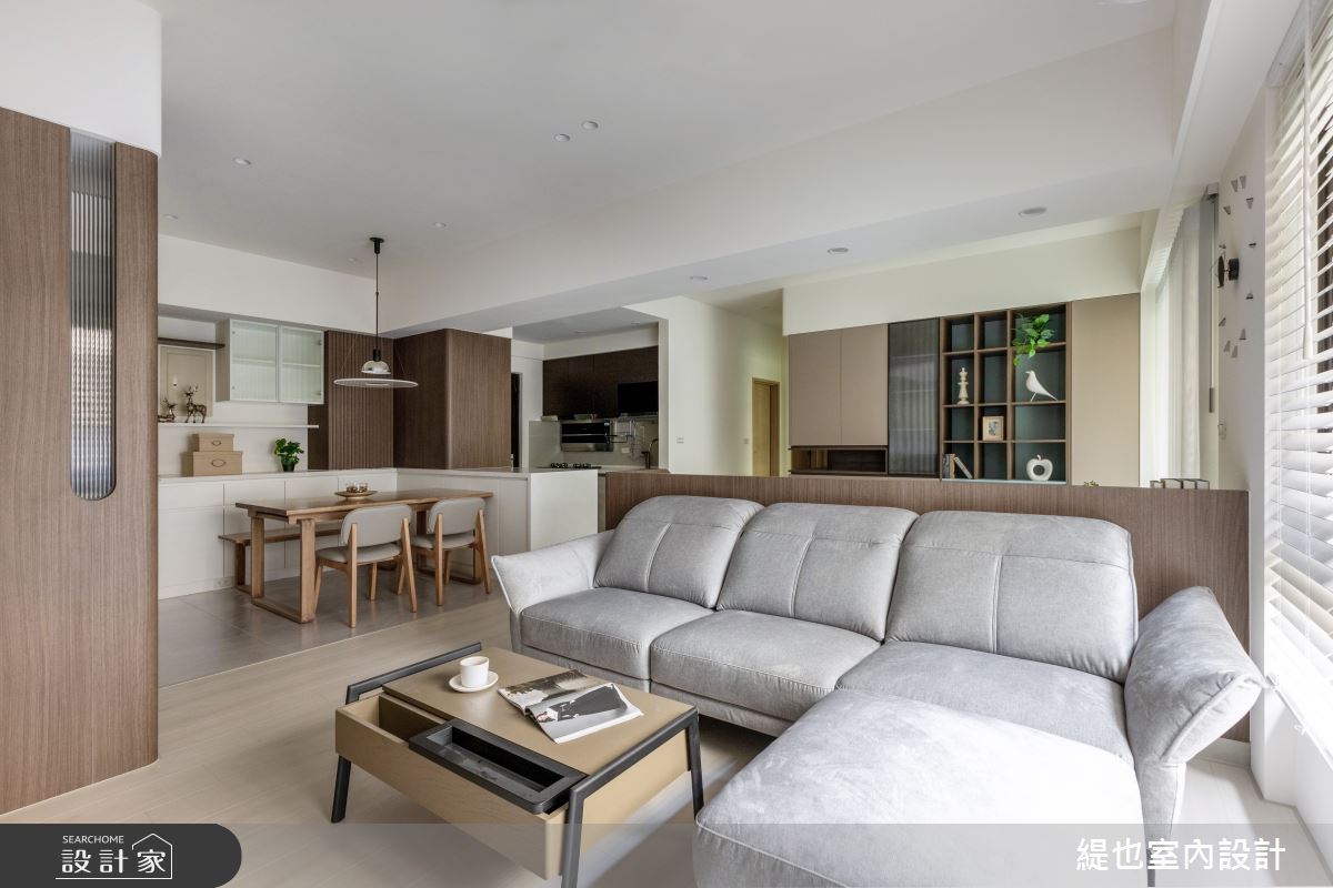 29坪老屋(16~30年)＿北歐風客廳餐廳書房中島案例圖片＿緹也室內設計＿緹也_富源藝術家之4337