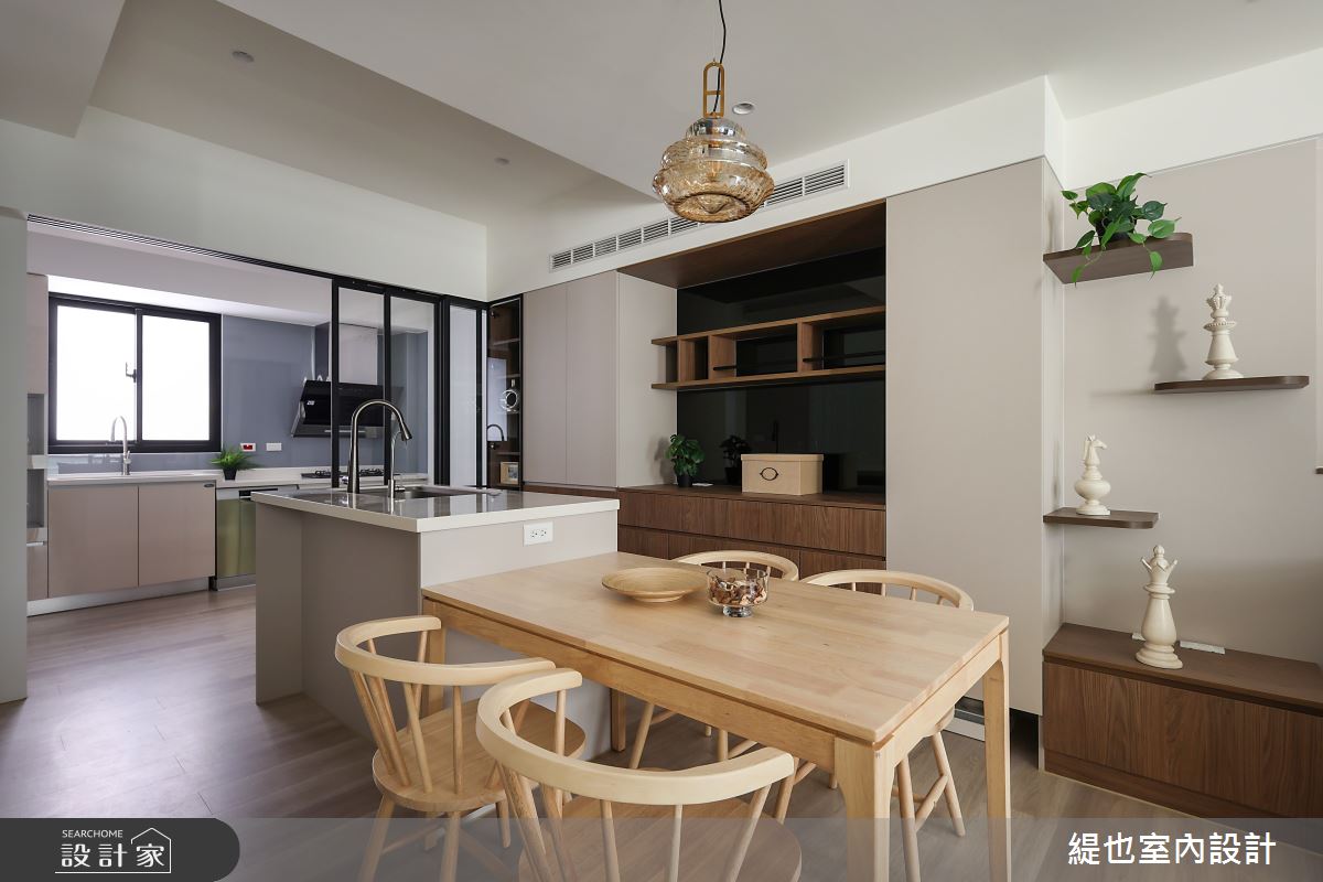 29坪預售屋＿混搭風餐廳廚房中島案例圖片＿緹也室內設計＿緹也_御國尊爵之9