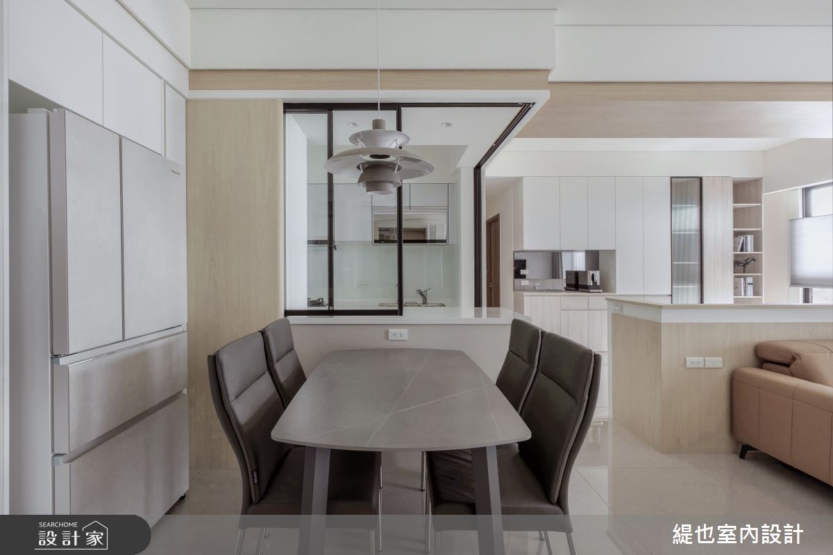 36坪預售屋＿現代風餐廳廚房中島案例圖片＿緹也室內設計＿緹也_上德匯之7