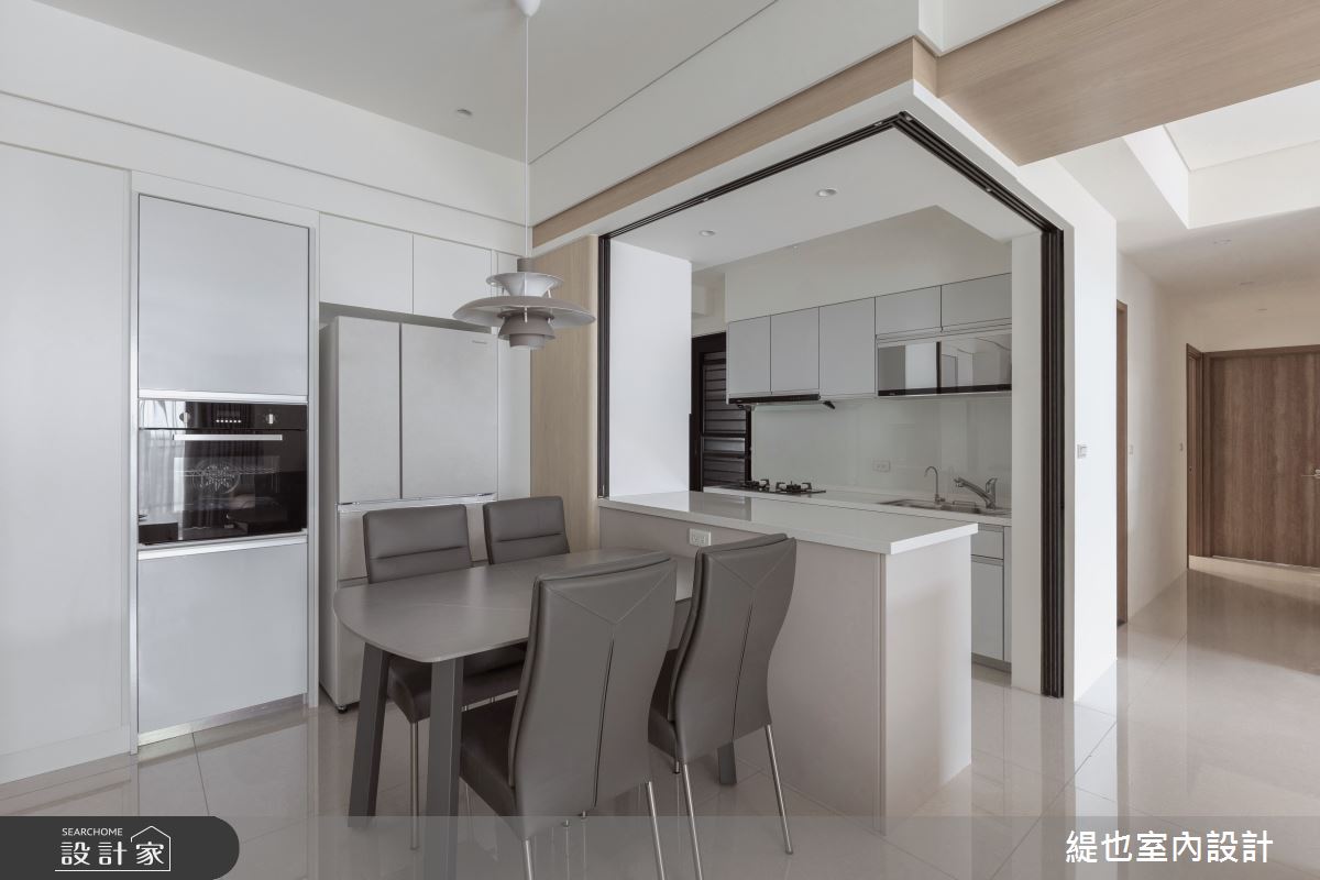 36坪預售屋＿現代風餐廳廚房中島案例圖片＿緹也室內設計＿緹也_上德匯之8
