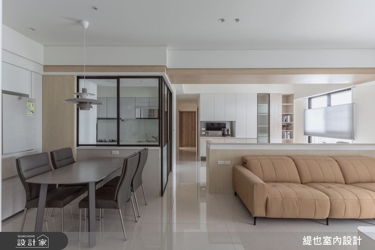 36坪預售屋＿現代風客廳餐廳廚房書房中島案例圖片＿緹也室內設計＿緹也_上德匯之15