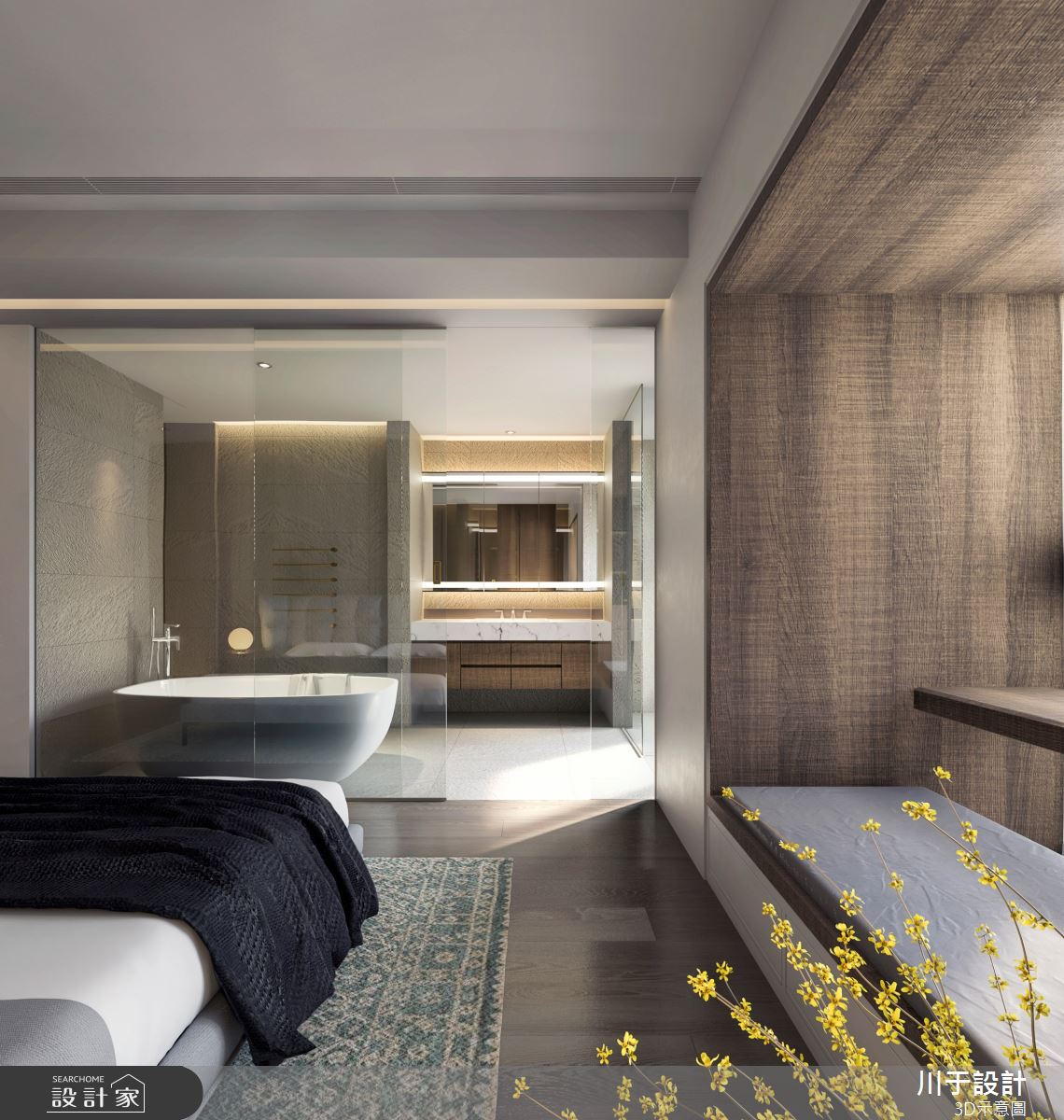 38坪毛胚屋＿人文禪風臥室浴室臥榻案例圖片＿川于設計＿川于_03之7