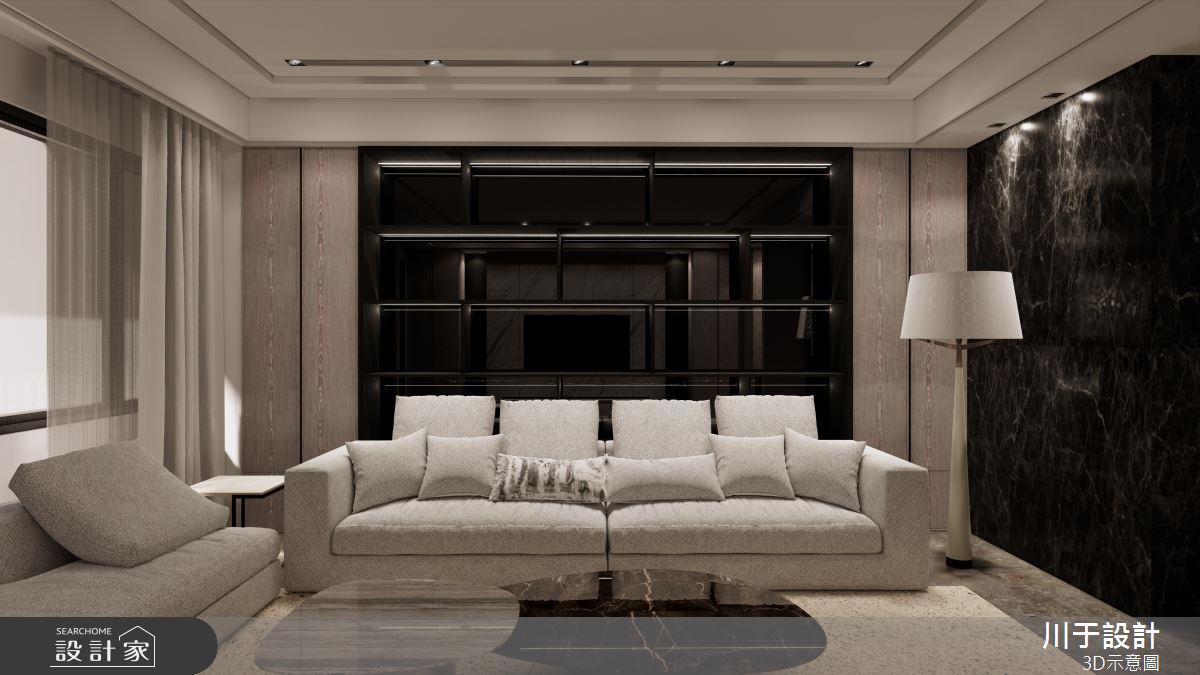 85坪新成屋(5年以下)＿日式無印風客廳案例圖片＿川于設計＿川于_04之2