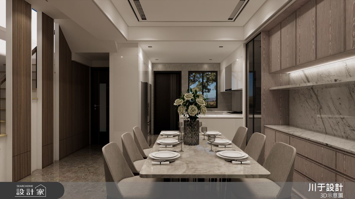 85坪新成屋(5年以下)＿日式無印風餐廳廚房案例圖片＿川于設計＿川于_04之6
