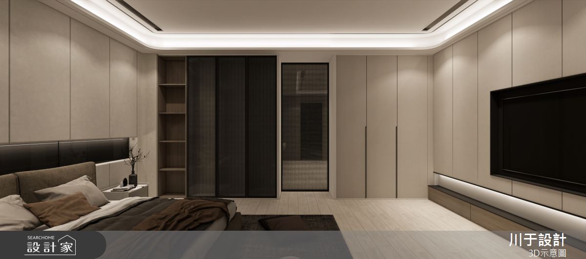 85坪新成屋(5年以下)＿日式無印風臥室案例圖片＿川于設計＿川于_04之7