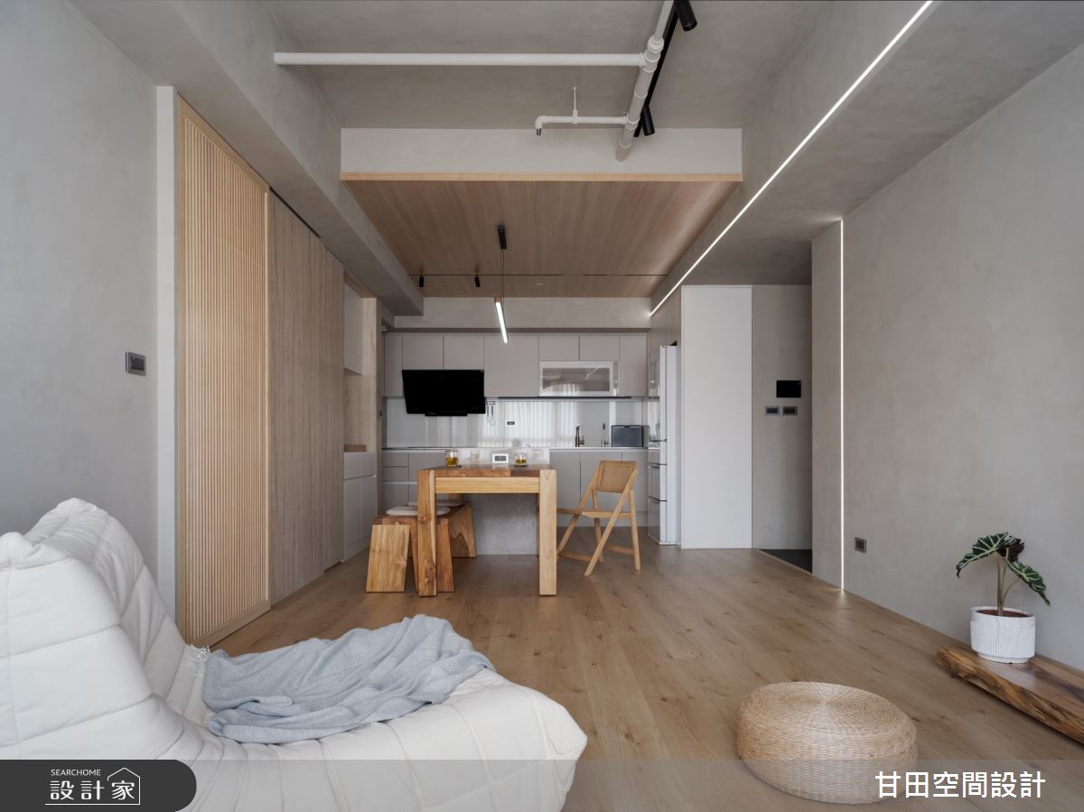 22坪新成屋(5年以下)＿日式無印風客廳餐廳廚房案例圖片＿甘田空間設計＿甘田_03之14