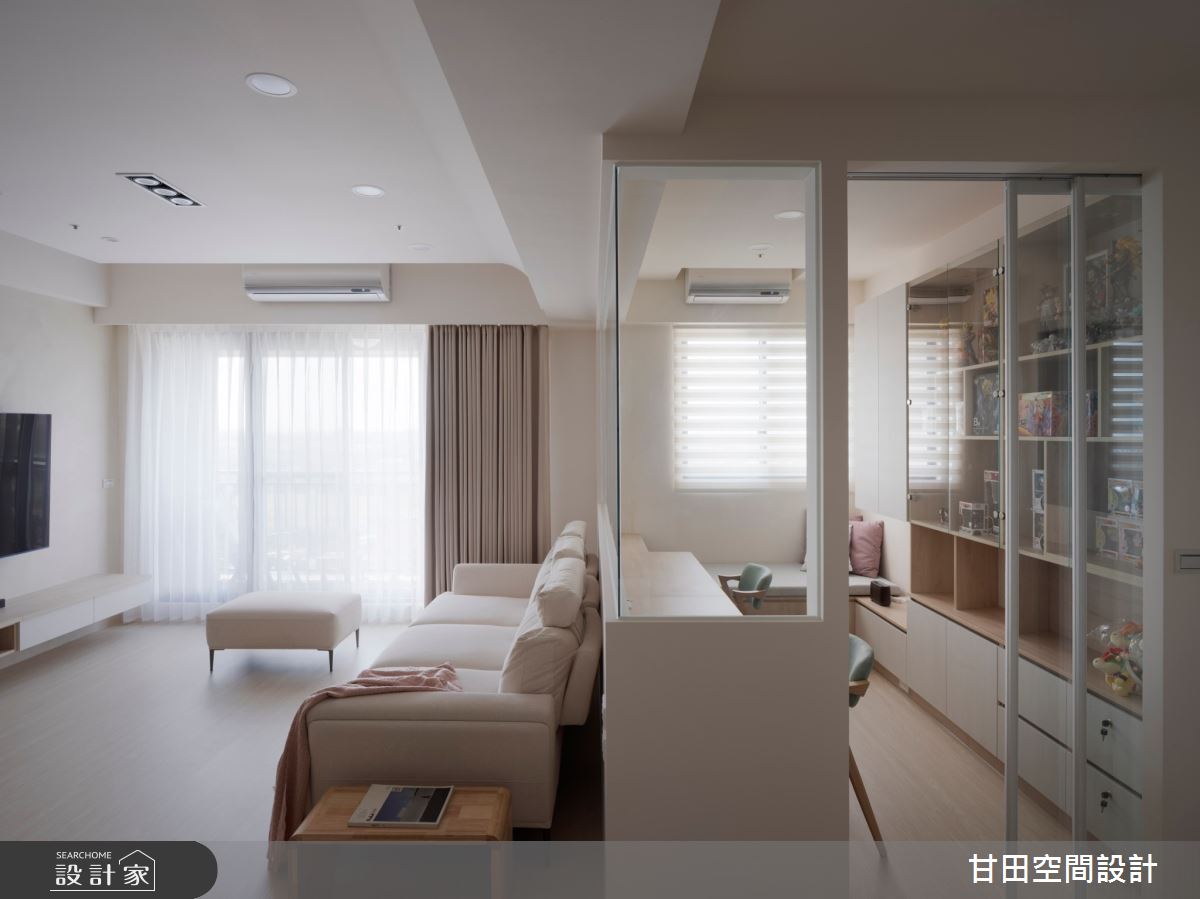 33坪新成屋(5年以下)＿北歐風客廳書房臥榻案例圖片＿甘田空間設計＿甘田_07之5