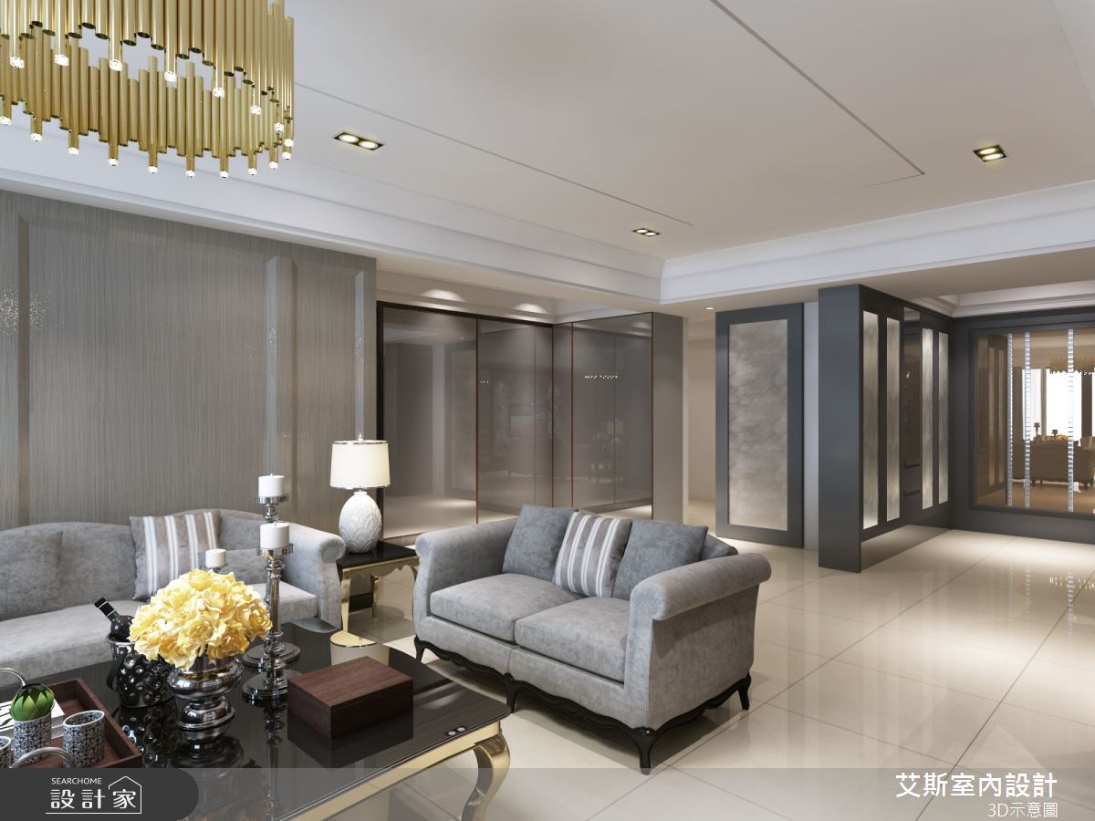 52坪新成屋(5年以下)＿現代風客廳案例圖片＿艾斯室內設計＿艾斯_龍騰城堡15F之3