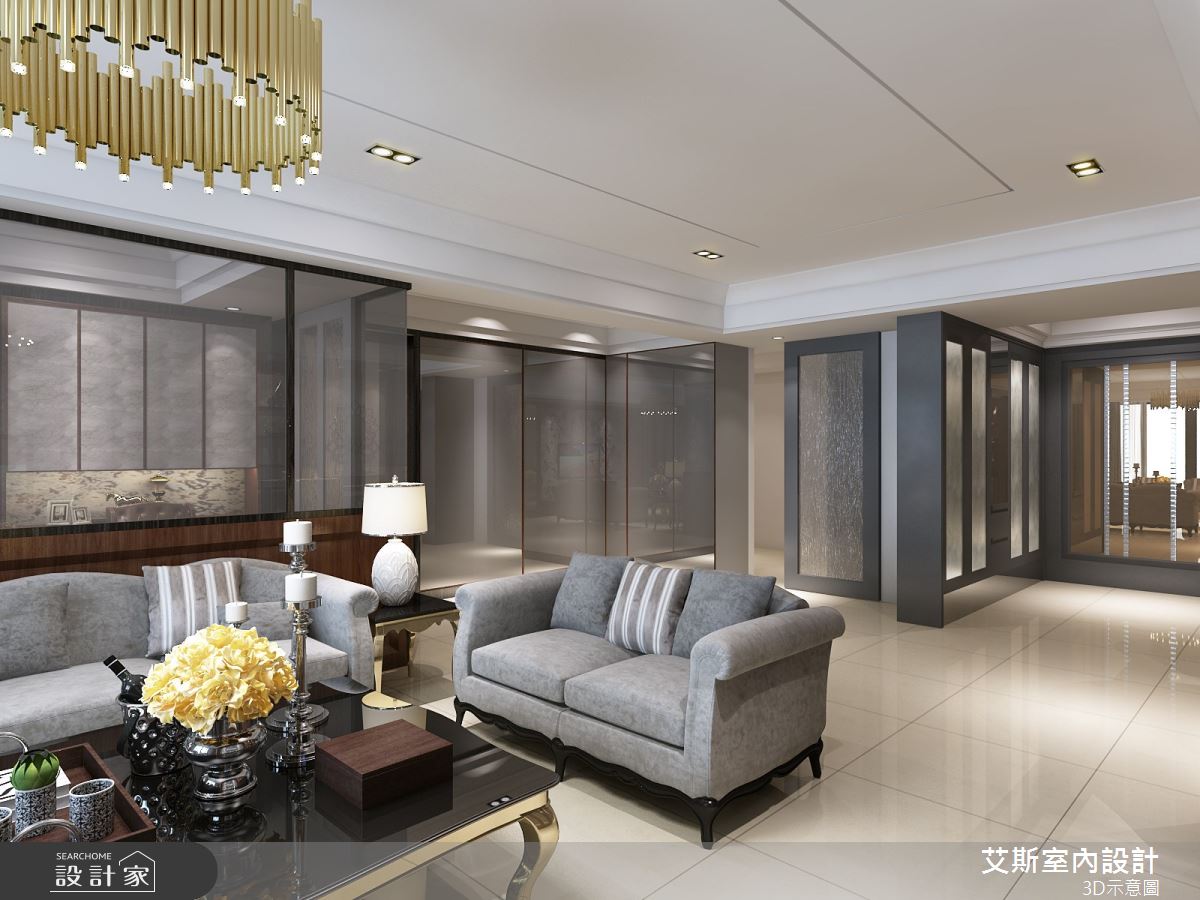 52坪新成屋(5年以下)＿現代風客廳案例圖片＿艾斯室內設計＿艾斯_龍騰城堡15F之4