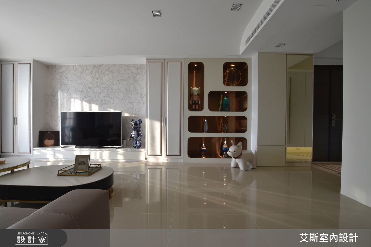 40坪新成屋(5年以下)＿現代風客廳案例圖片＿艾斯室內設計＿艾斯_龍騰城堡17F-A3之2