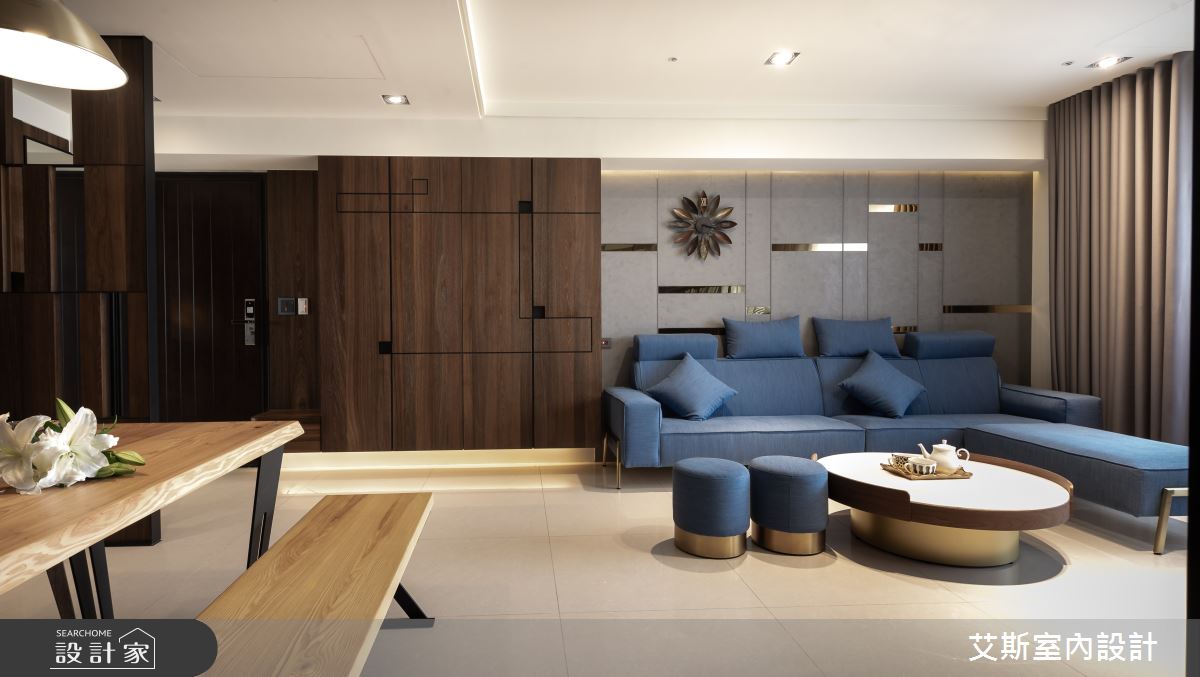 35坪新成屋(5年以下)＿現代風客廳餐廳案例圖片＿艾斯室內設計＿艾斯_高雄新都廳之2