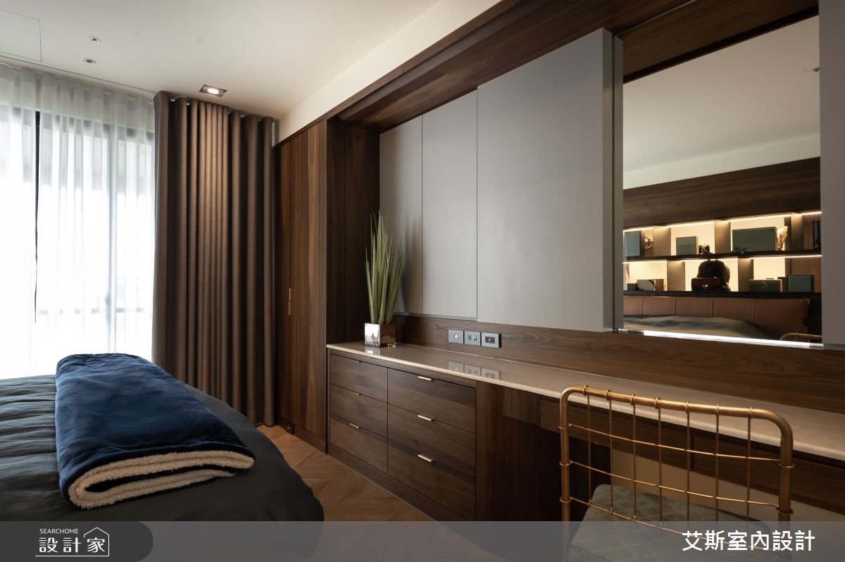 35坪新成屋(5年以下)＿現代風臥室案例圖片＿艾斯室內設計＿艾斯_高雄新都廳之13