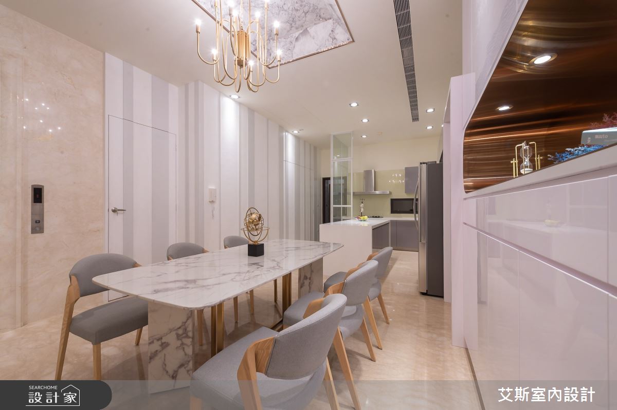 100坪新成屋(5年以下)＿現代風餐廳案例圖片＿艾斯室內設計＿艾斯_大昌別墅之6