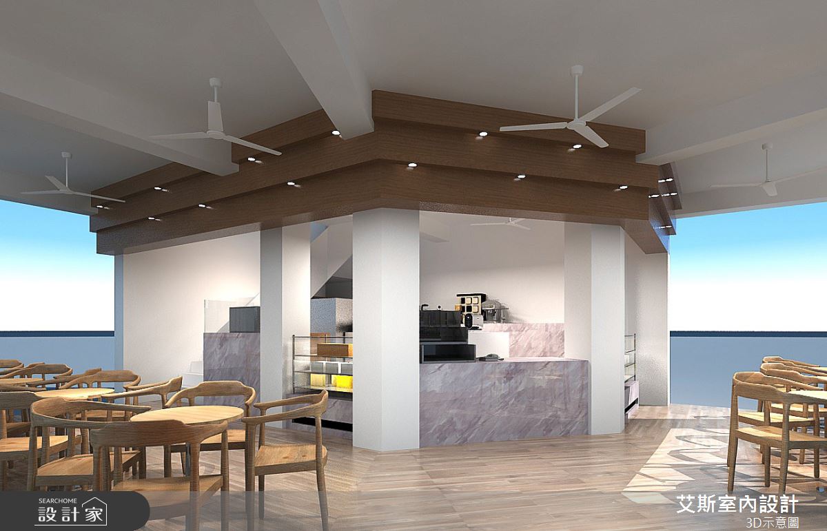 80坪新古屋(10年以下)＿北歐風商業空間案例圖片＿艾斯室內設計＿艾斯_金礦咖啡-六合店之1