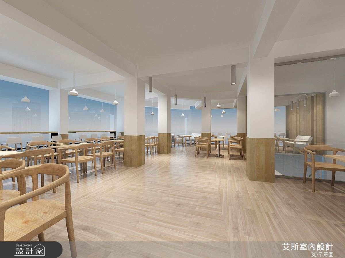 80坪新古屋(10年以下)＿北歐風商業空間案例圖片＿艾斯室內設計＿艾斯_金礦咖啡-六合店之3