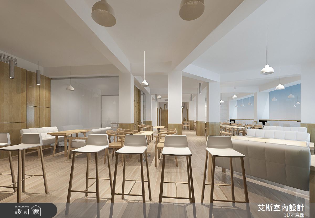 80坪新古屋(10年以下)＿北歐風商業空間案例圖片＿艾斯室內設計＿艾斯_金礦咖啡-六合店之4