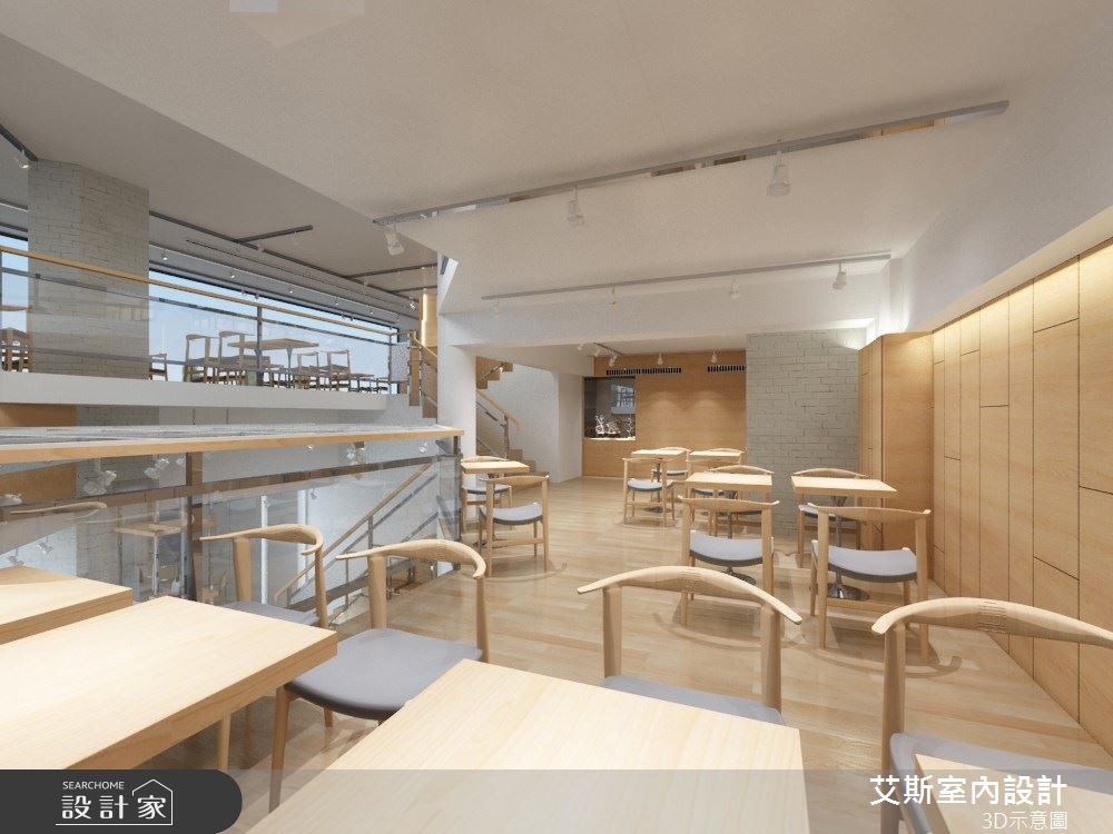 100坪新古屋(10年以下)＿北歐風商業空間案例圖片＿艾斯室內設計＿艾斯_金礦咖啡-台中自由店之3