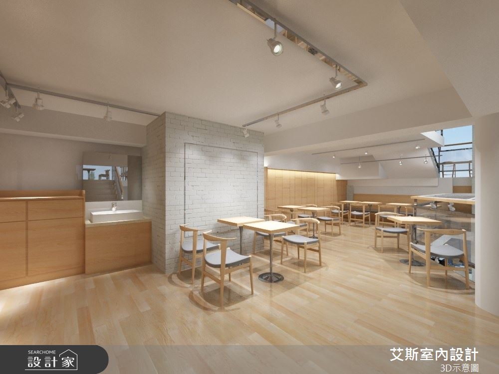 100坪新古屋(10年以下)＿北歐風商業空間案例圖片＿艾斯室內設計＿艾斯_金礦咖啡-台中自由店之4