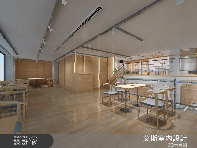 100坪新古屋(10年以下)＿北歐風商業空間案例圖片＿艾斯室內設計＿艾斯_金礦咖啡-台中自由店之7