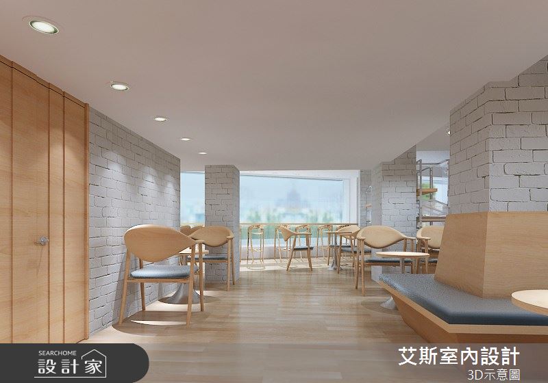 120坪新古屋(10年以下)＿北歐風商業空間案例圖片＿艾斯室內設計＿艾斯_金礦咖啡-台中東海店之2