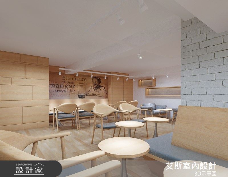 120坪新古屋(10年以下)＿北歐風商業空間案例圖片＿艾斯室內設計＿艾斯_金礦咖啡-台中東海店之5